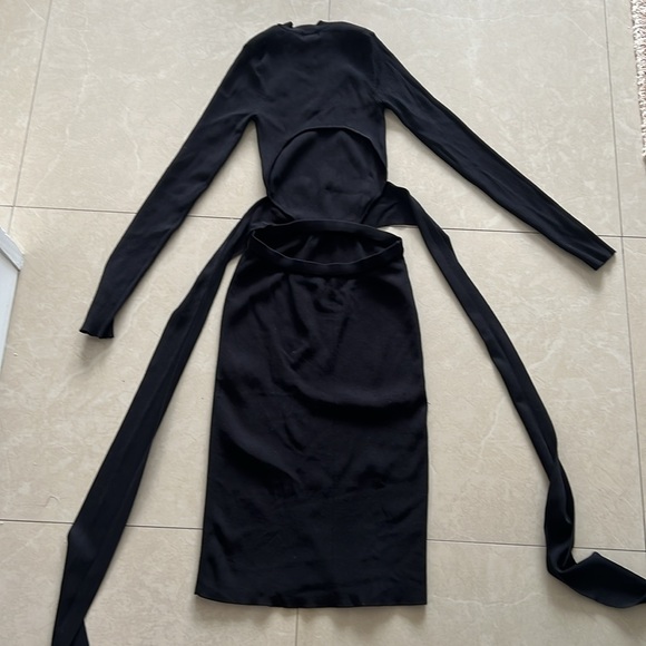 NBD black cut out long sleeve dress midi size XS - Picture 5 of 5